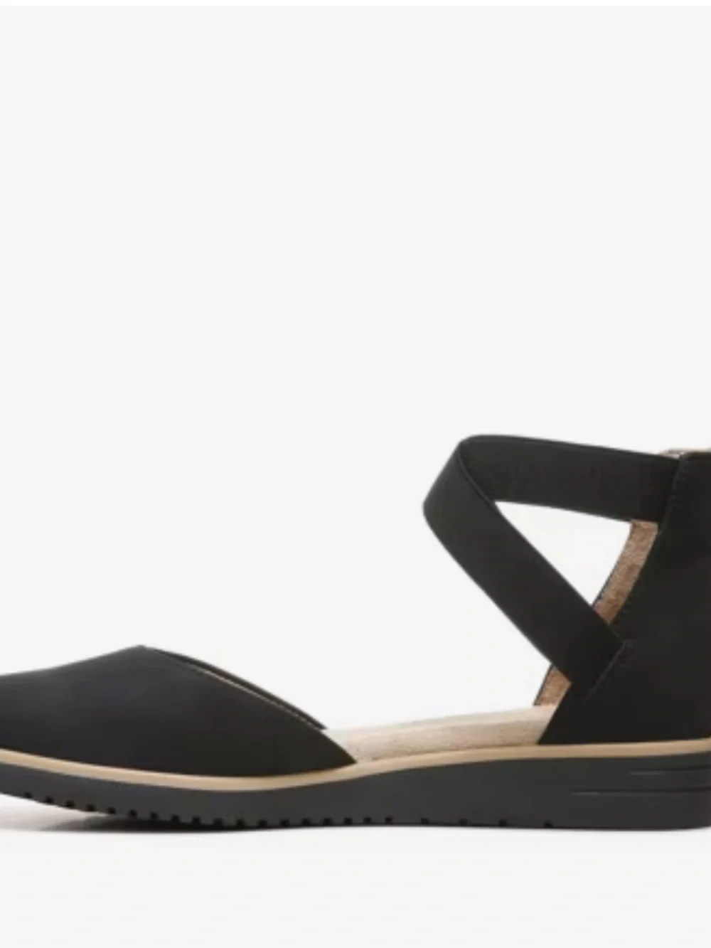 SOUL Naturalizer Black Crisscross Ankle-Strap Flat-size 10 - Picture 2 of 7